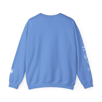 Gievari Crewneck - Gray/White | "Just Be You" Sleeve Print, Filipino Sun, 50/50 Cotton-Poly Blend