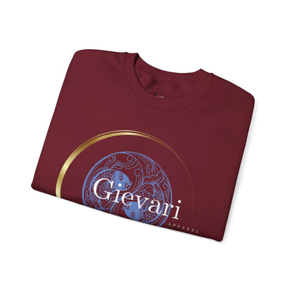 Gievari Crewneck - Light Blue/White | "Just Be You" Sleeve Print, Filipino Sun, 50/50 Cotton-Poly Blend