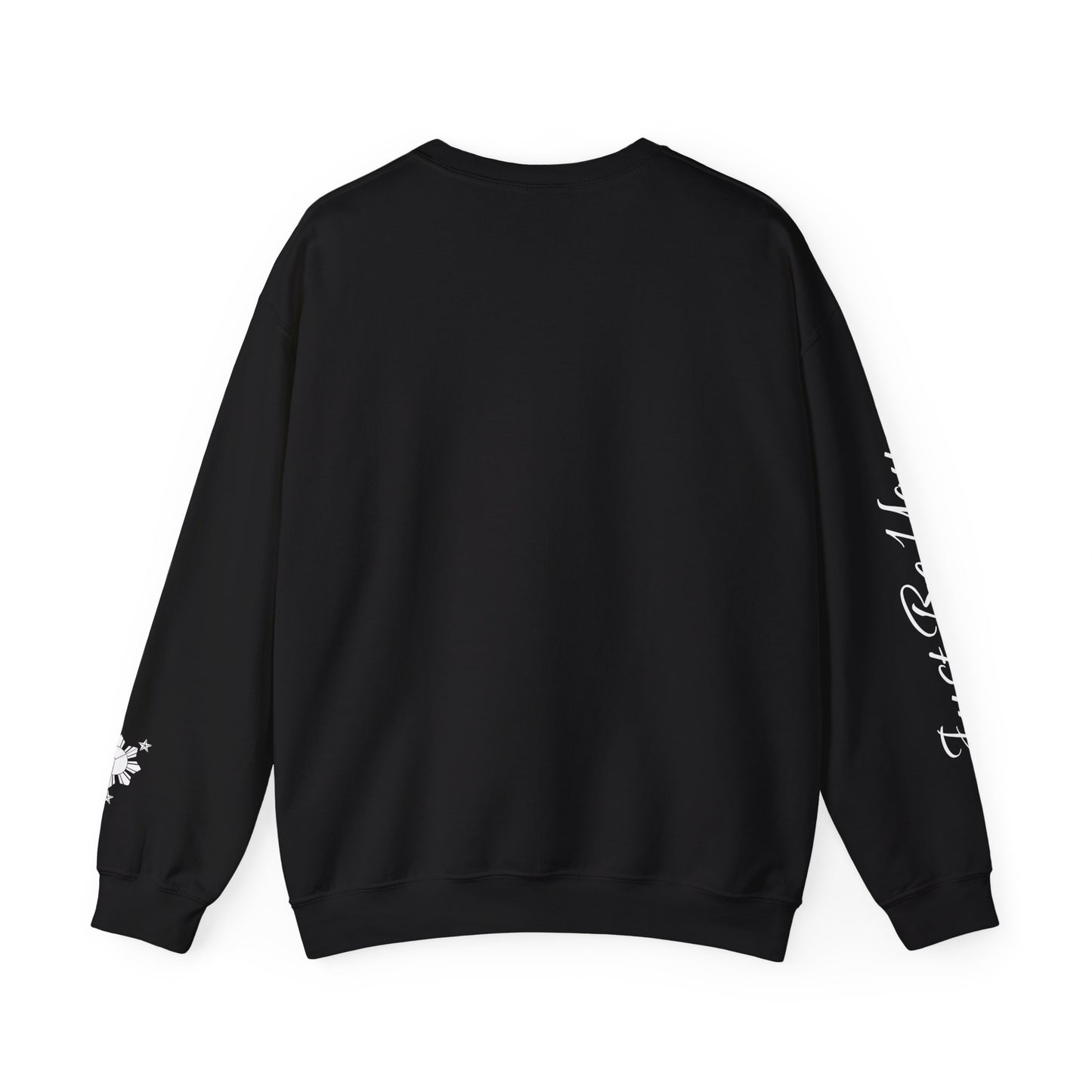 Gievari Crewneck - Light Blue/White | "Just Be You" Sleeve Print, Filipino Sun, 50/50 Cotton-Poly Blend