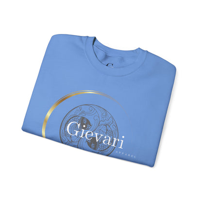 Gievari Crewneck - Gray/White | "Just Be You" Sleeve Print, Filipino Sun, 50/50 Cotton-Poly Blend