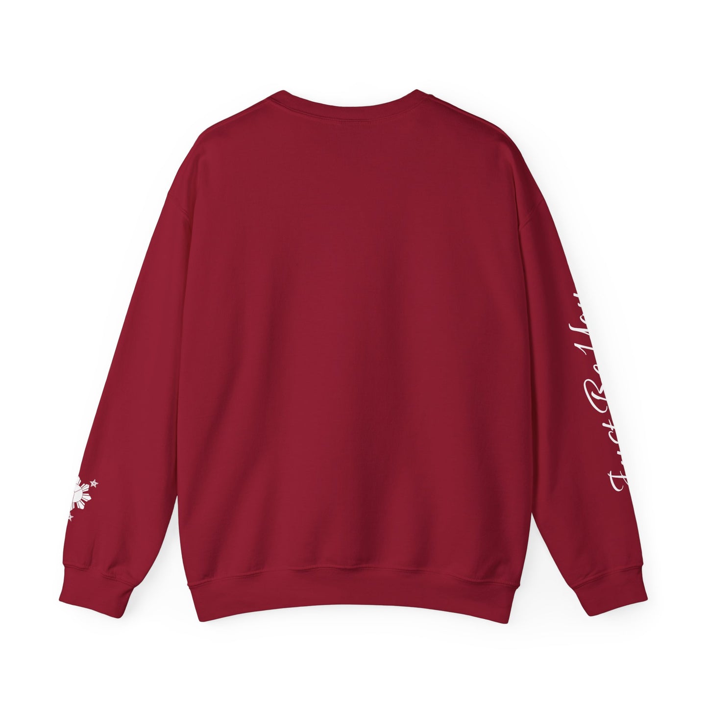 Gievari Crewneck - Light Blue/White | "Just Be You" Sleeve Print, Filipino Sun, 50/50 Cotton-Poly Blend
