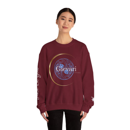 Gievari Crewneck - Light Blue/White | "Just Be You" Sleeve Print, Filipino Sun, 50/50 Cotton-Poly Blend