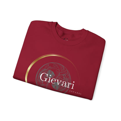 Gievari Crewneck - Gray/White | "Just Be You" Sleeve Print, Filipino Sun, 50/50 Cotton-Poly Blend