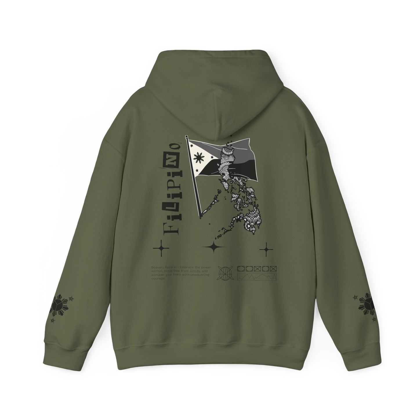 Gievari Pinoy Hoodie (Multi - Colored Flag)