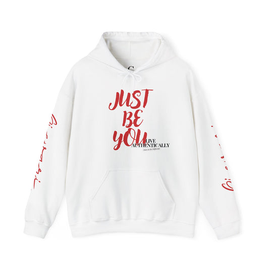 'Just Be You' - Live Authentically Hoodie Exclusive (All Red Edition)