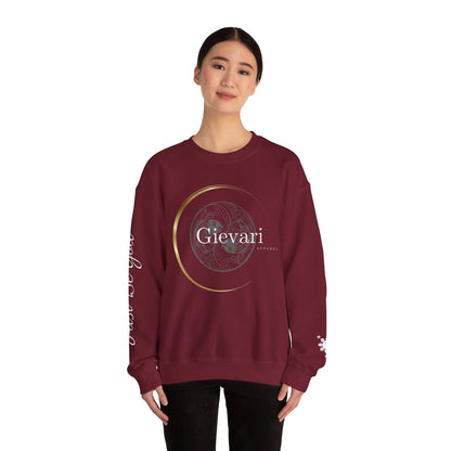 Gievari Crewneck - Gray/White | "Just Be You" Sleeve Print, Filipino Sun, 50/50 Cotton-Poly Blend