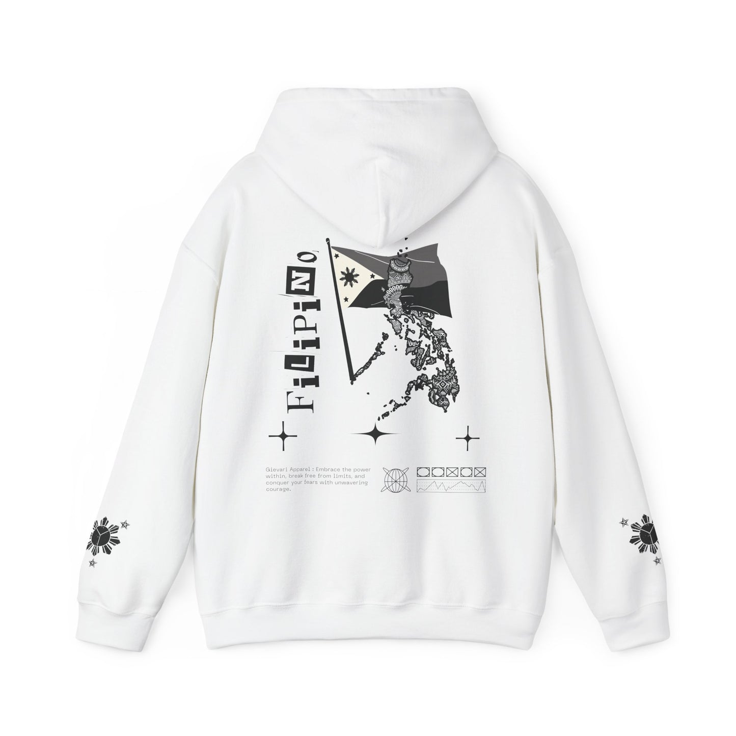 Gievari Pinoy Hoodie (Multi - Colored Flag)
