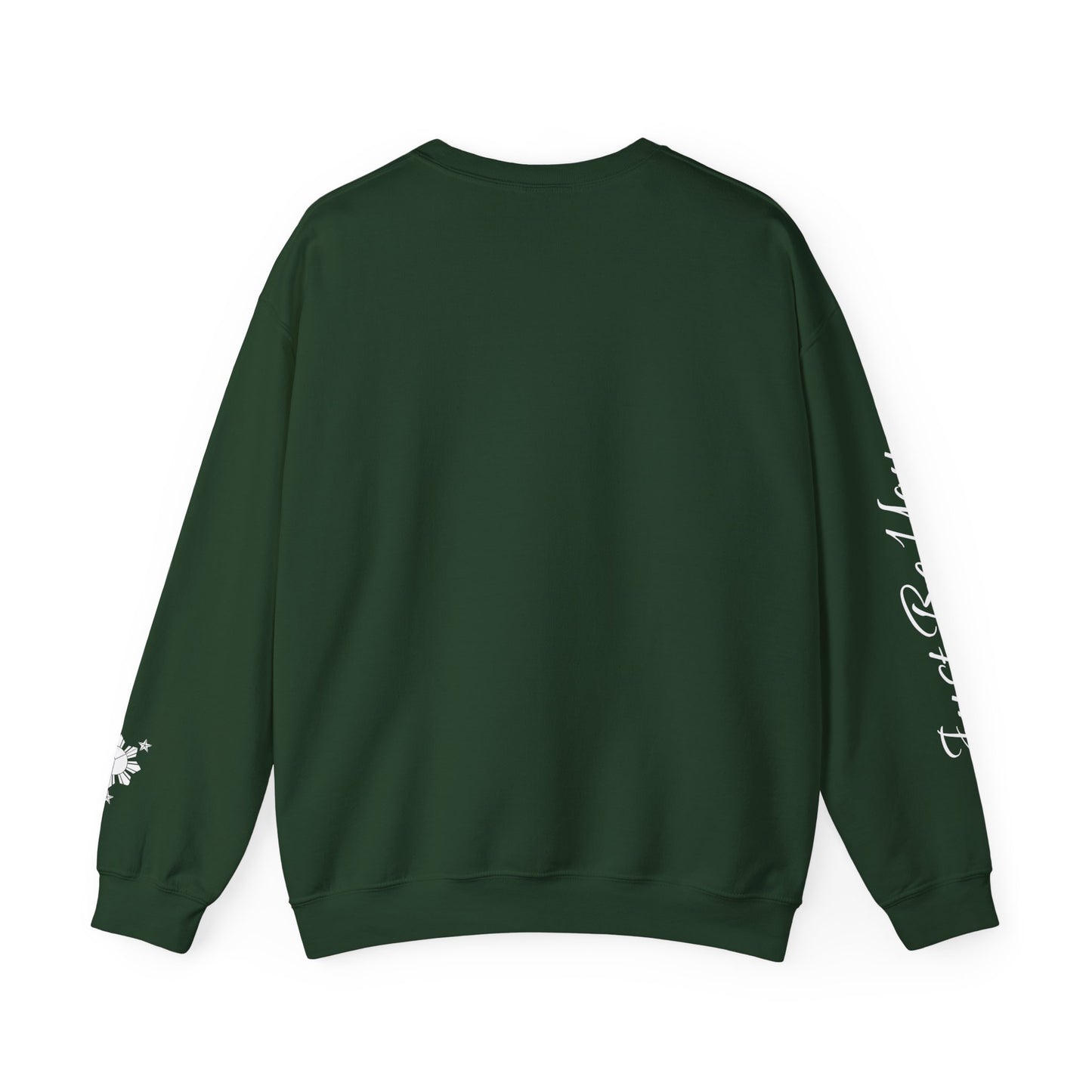 Gievari Crewneck - Gray/White | "Just Be You" Sleeve Print, Filipino Sun, 50/50 Cotton-Poly Blend