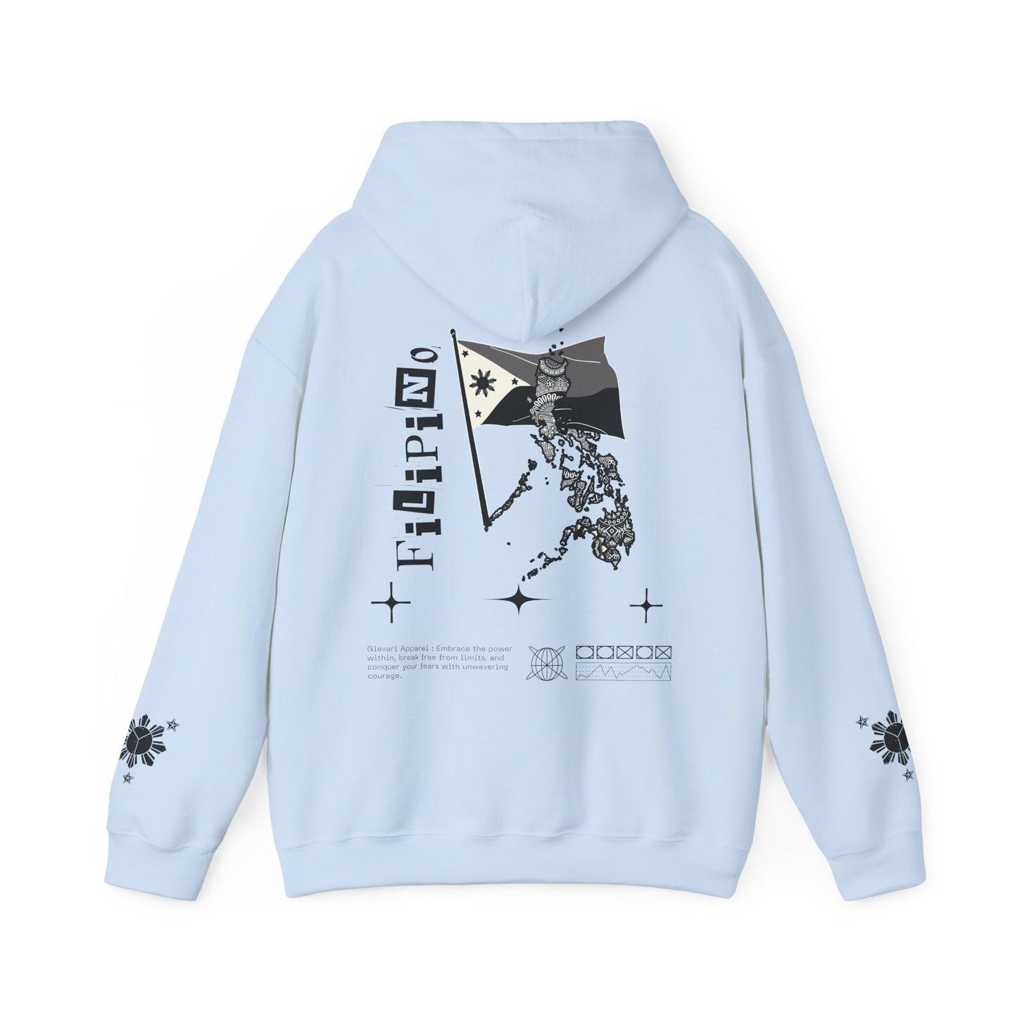 Gievari Pinoy Hoodie (Multi - Colored Flag)