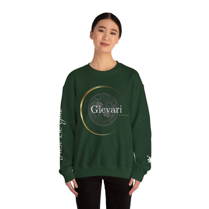 Gievari Crewneck - Gray/White | "Just Be You" Sleeve Print, Filipino Sun, 50/50 Cotton-Poly Blend