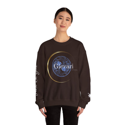 Gievari Crewneck - Light Blue/White | "Just Be You" Sleeve Print, Filipino Sun, 50/50 Cotton-Poly Blend