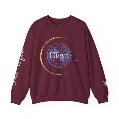 Gievari Crewneck - Light Blue/White | "Just Be You" Sleeve Print, Filipino Sun, 50/50 Cotton-Poly Blend