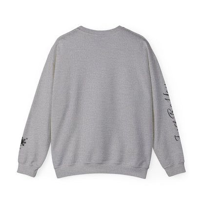(White/Black)Gievari Crewneck - White/Black | "Just Be You" Sleeve Print, Filipino Sun, 50/50 Cotton-Poly Blend