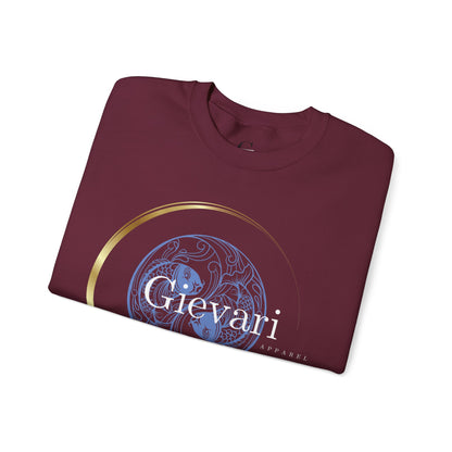 Gievari Crewneck - Light Blue/White | "Just Be You" Sleeve Print, Filipino Sun, 50/50 Cotton-Poly Blend