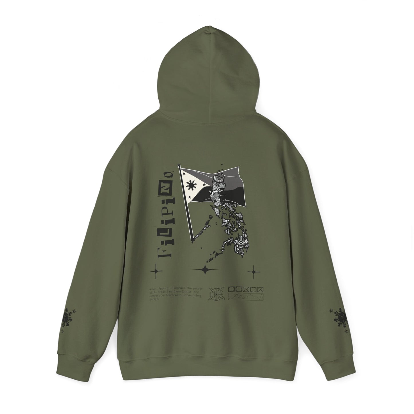 Gievari Pinoy Hoodie (Multi - Colored Flag)