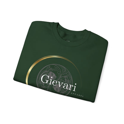 Gievari Crewneck - Gray/White | "Just Be You" Sleeve Print, Filipino Sun, 50/50 Cotton-Poly Blend