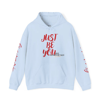 'Just Be You' - Live Authentically Hoodie Exclusive (All Red Edition)