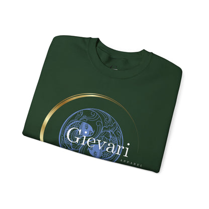Gievari Crewneck - Light Blue/White | "Just Be You" Sleeve Print, Filipino Sun, 50/50 Cotton-Poly Blend