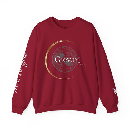 Gievari Crewneck - Gray/White | "Just Be You" Sleeve Print, Filipino Sun, 50/50 Cotton-Poly Blend