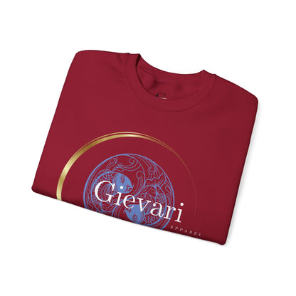 Gievari Crewneck - Light Blue/White | "Just Be You" Sleeve Print, Filipino Sun, 50/50 Cotton-Poly Blend