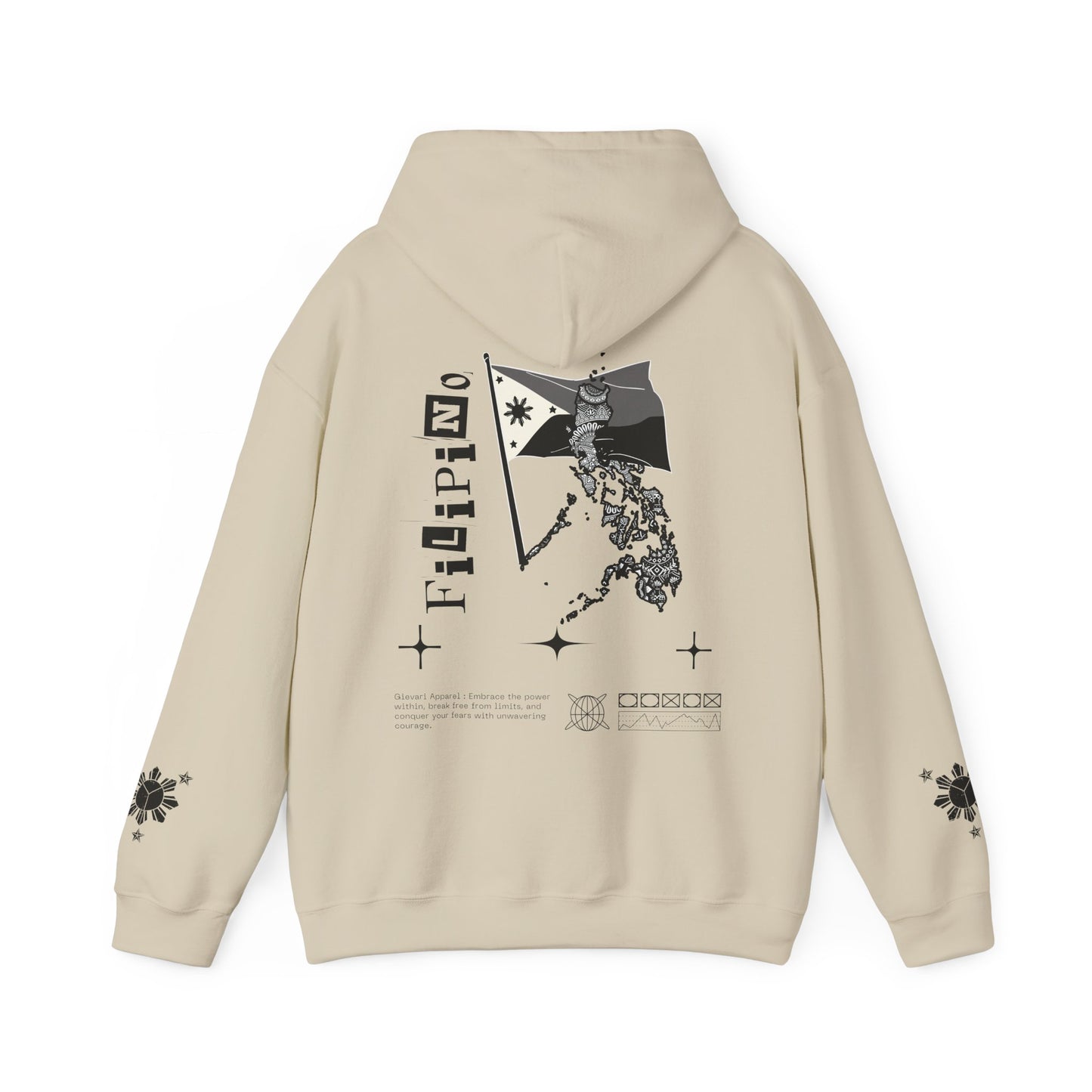 Gievari Pinoy Hoodie (Multi - Colored Flag)