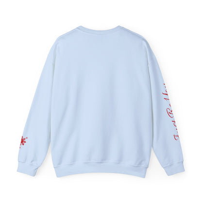 Gievari Crewneck - White/Red | "Just Be You" Sleeve Print, Filipino Sun, 50/50 Cotton-Poly Blend
